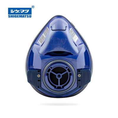 日本重松SHIGEMATSU 日本进口单罐防尘面具防毒面具TW01SC 蓝色 M号 电焊甲醛防护 不含滤盒4959382118659
