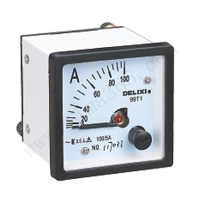 德力西DELIXI 99T1系列固定直接作用模拟指示电流表 99T1A-250/5A 过载2倍 99T1A250G2