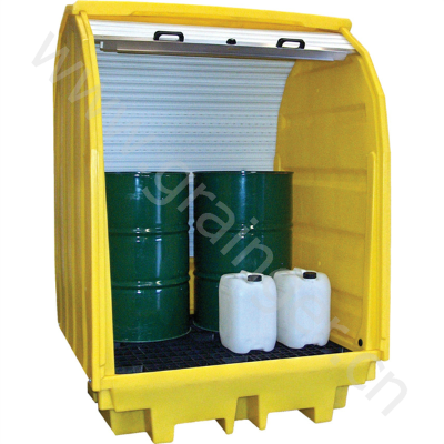 全天候塑料防泄漏柜式托盘(四油桶型)SOL7410074C