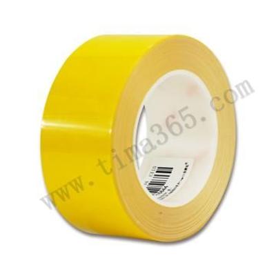 安赛瑞SAFEWARE 耐磨型划线胶带 高性能自粘性PVC表面覆超强保护膜 50mm*22m 黄色 15644