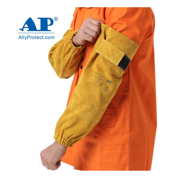 友盟AP AP-9119  魔术贴长手袖 金黄色 牛皮   (单位：双)