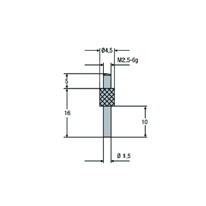 派尔沙PREISSER 0710 165 细圆柱形钢测头 (单位：件)