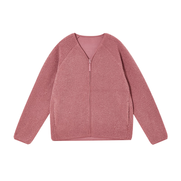 网易严选 时尚保暖 设计款 拉链款 M（165/84A） 摇粒绒外套女 玫瑰紫粉 (单位：件)