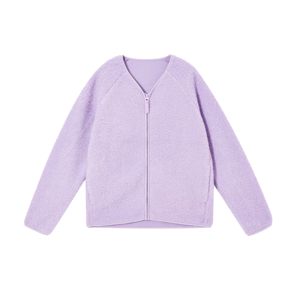 网易严选 时尚保暖 设计款 拉链款 M（165/84A） 摇粒绒外套女 薰衣草紫 (单位：件)