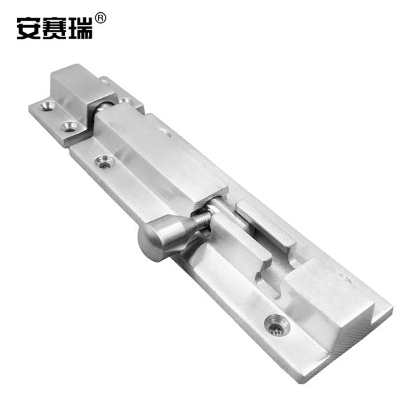 上海安赛瑞 6寸 面板122mm MT-1 明插销门栓 304不锈钢 430792 (单位：个)