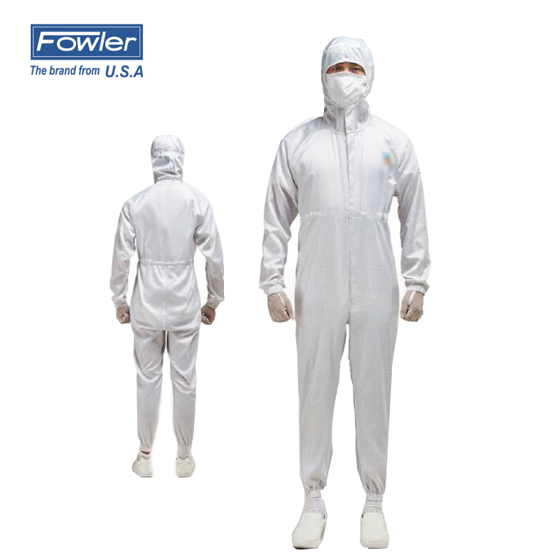福勒FOWLER 99-3030-129 XS 白色食品洁净服衣帽裤连肩袖三连体 (单位：套)