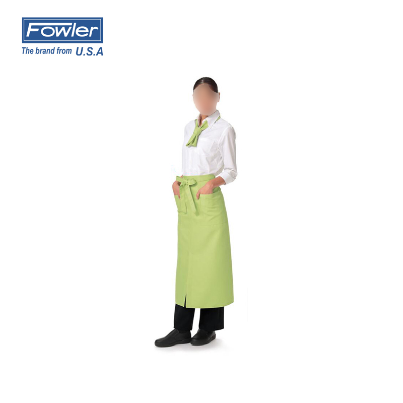 福勒FOWLER 99-3030-327 均码 绿色长款腰部系带围裙 (单位：条)