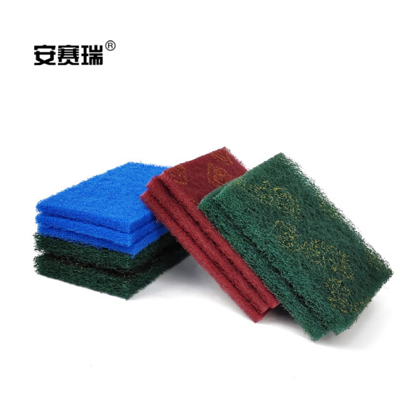 上海安赛瑞 27296 14*10cm 12片/盒 清洁专用百洁布 红色+绿色+蓝色 超细纤维 12片/盒 (单位:盒)