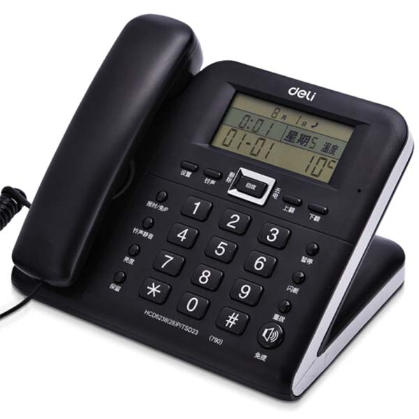 得力deli 790 电话机 黑色 GB/T 15279-2002 (单位：台)