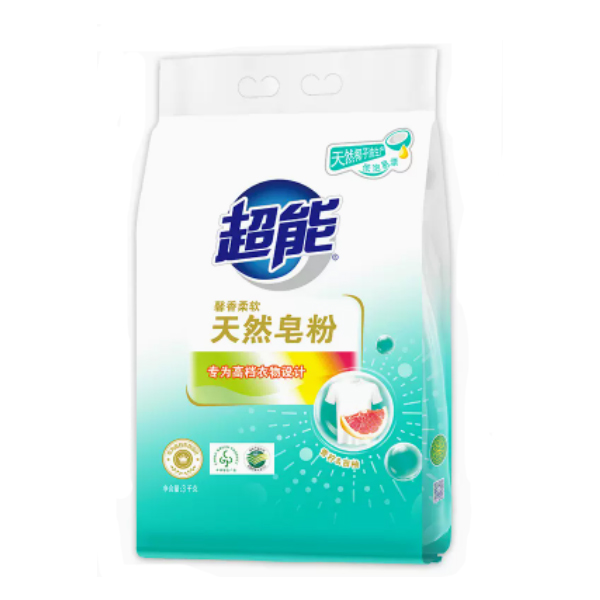 超能 馨香柔软 天然皂粉 3kg/包 (单位：包)