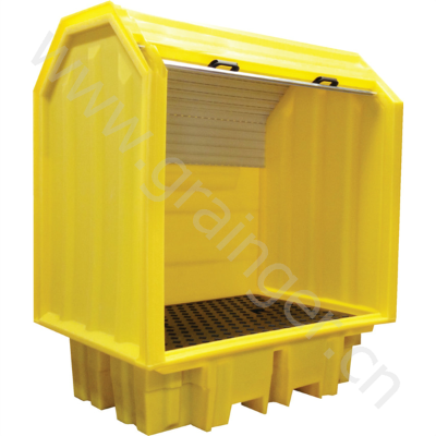SOLENT 全天候塑料防泄漏柜式托盘(双油桶型)