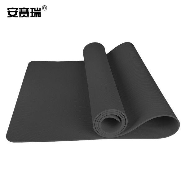 上海安赛瑞 710807 183*61*0.6cm 防滑健身瑜伽垫 黑灰 TPE (单位:片)