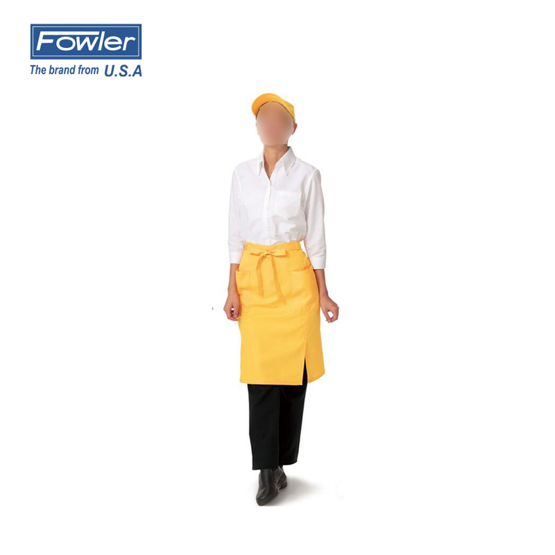 福勒FOWLER 黄色中长款腰部系带围裙